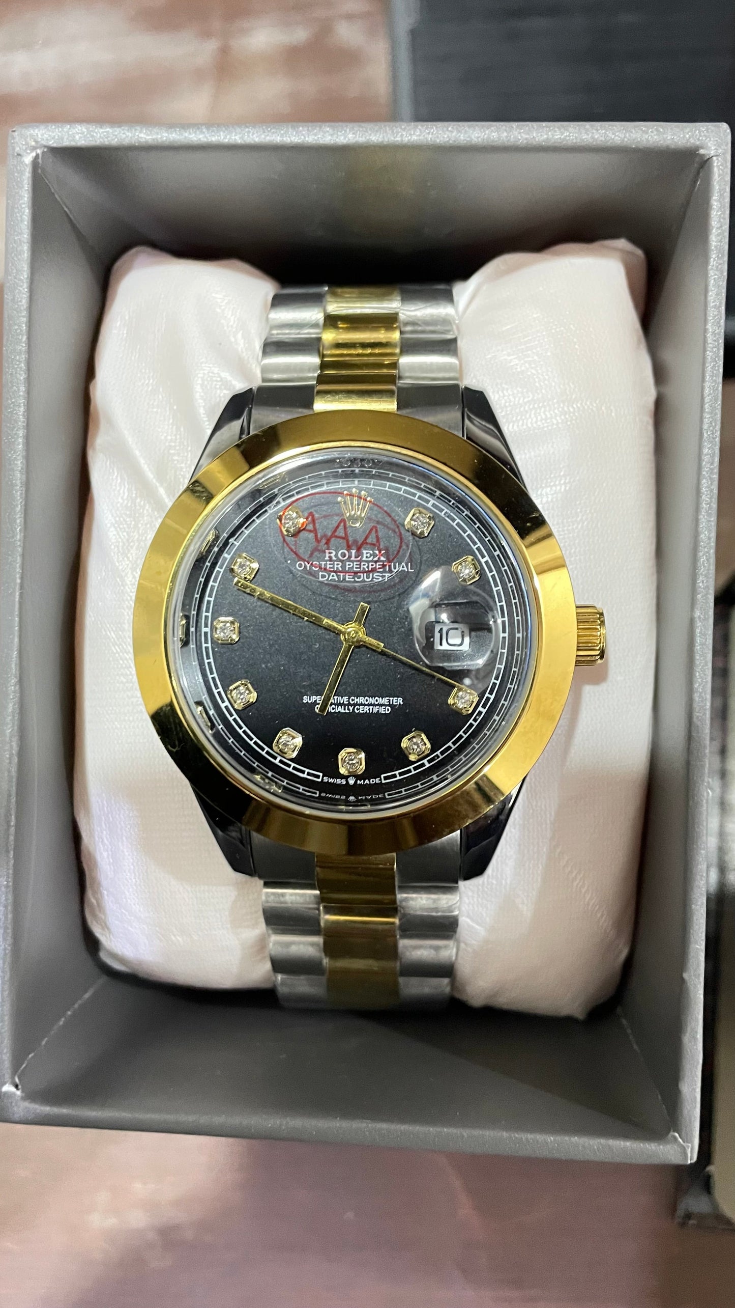 Rolex Date Just Diamond Dial – Oyster Strap