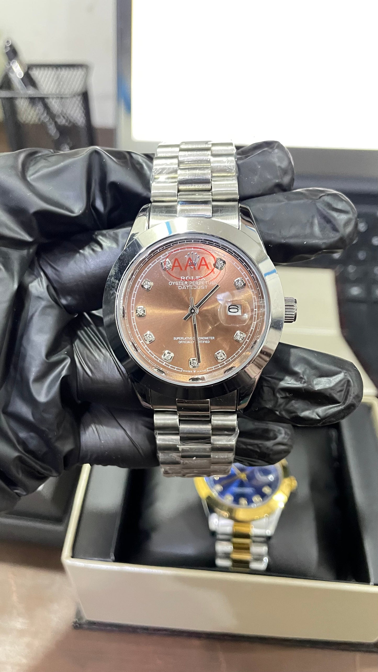 Rolex Date Just Diamond Dial – Oyster Strap